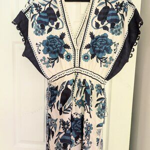 Farm Rio Tropical Tiles mini dress